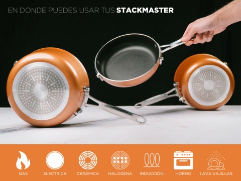 Kit batería cocina inducción 4 pcs. Mod: Master Chef Colors. Idea Pujadas —  Ferretería Luma