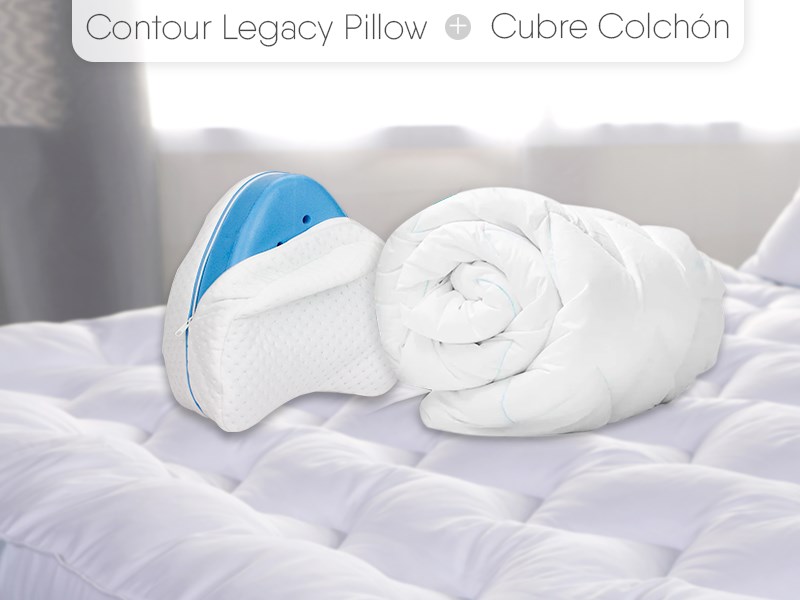 CUBRE COLCHON SOGNARE NUO 1 UNIDAD + CONTOUR LEGACY PILLOW 1 UNIDAD KIT -  TVOFFER El Salvador